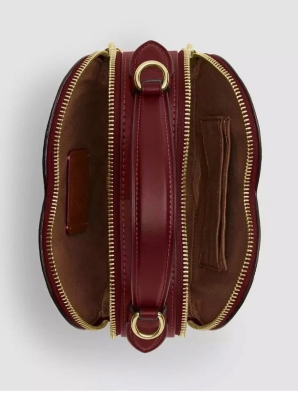 COACH ♥️ Crossbody Bag Canvas Leather Cherry Print